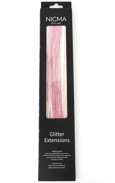 NICMA Styling Glitter Extensions - Pink